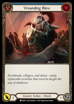 Wounding Blow (Blue) (Regular) - Uprising - Fai Blitz Deck