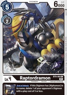 Raptordramon (BT9-062) - X Record
