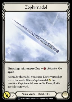 Zephyr Needle (Regular) - History Pack 1 - Black Label