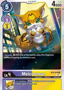 Meicoomon (BT9-074) (V.1) - X Record