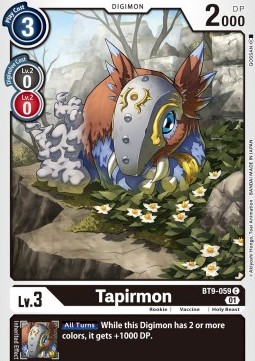 Tapirmon (BT9-059) - X Record