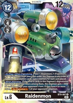 Raidenmon (BT9-067) - X Record