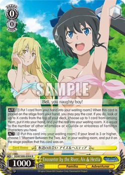 Encounter by the River, Ais & Hestia (V.1 - Rare) - Is It Wrong to Try to Pick Up Girls in a Dungeon?