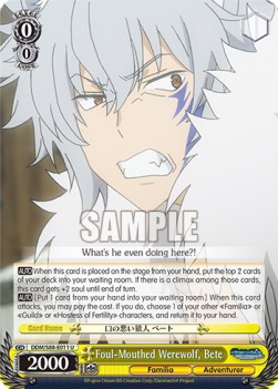 Foul-Mouthed Werewolf, Bete - Is It Wrong to Try to Pick Up Girls in a Dungeon?