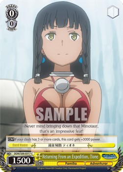 Returning From an Expedition, Tione - Is It Wrong to Try to Pick Up Girls in a Dungeon?