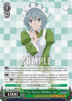 City-Savvy Maiden, Syr (V.1 - Double Rare) - Is It Wrong to Try to Pick Up Girls in a Dungeon?