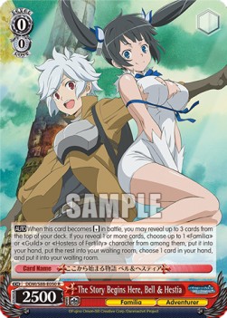 The Story Begins Here, Bell & Hestia (V.1 - Rare) - Is It Wrong to Try to Pick Up Girls in a Dungeon?