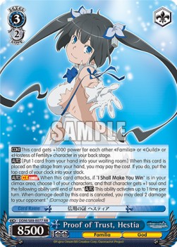 Proof of Trust, Hestia (V.1 - Double Rare) - Is It Wrong to Try to Pick Up Girls in a Dungeon?