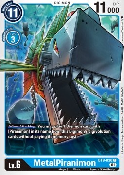 MetalPiranimon (BT9-030) - X Record