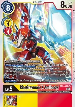 RizeGreymon (X Antibody) (BT9-041) - X Record