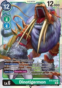 Dinotigermon (BT9-056) - X Record