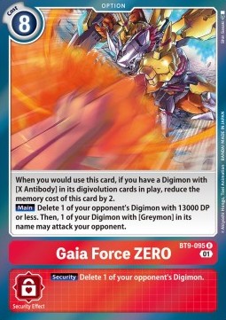 Gaia Force ZERO (BT9-095) - X Record