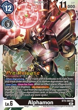 Alphamon (BT9-066) - Promos: X Record