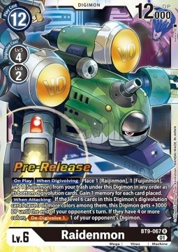 Raidenmon (BT9-067) - Promos: X Record