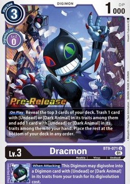 Dracmon (BT9-071) - Promos: X Record