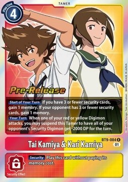 Tai Kamiya & Kari Kamiya (BT9-084) - Promos: X Record