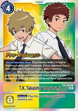 T.K. Takaishi & Izzy Izumi (BT9-087) - Promos: X Record