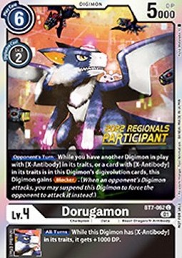 Dorugamon (BT7-062) (V.1) - Championship 2022 Promos