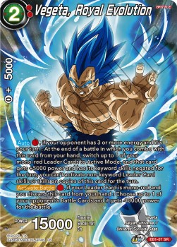 Vegeta, Royal Evolution - Theme Selection: History of Vegeta