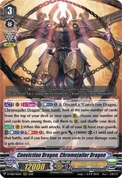 Conviction Dragon, Chromejailer Dragon [V Format] (V.1 - Triple Rare) - V Clan Collection Vol.6