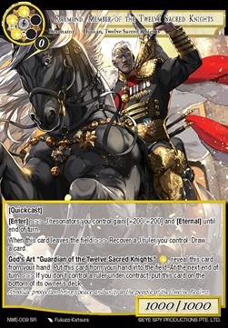 Raymond, Member of the Twelve Sacred Knights - A New World Emerges...