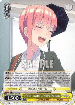 As an Actress, Ichika Nakano (V.1 - Double Rare) - The Quintessential Quintuplets 2