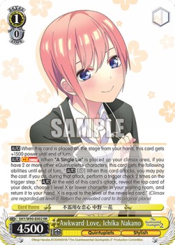 Awkward Love, Ichika Nakano (V.1 - Double Rare) - The Quintessential Quintuplets 2