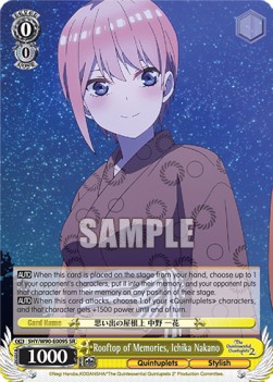 Rooftop of Memories, Ichika Nakano (V.2 - Super Rare) - The Quintessential Quintuplets 2