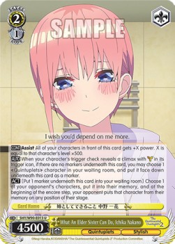What An Elder Sister Can Do, Ichika Nakano (V.1 - Uncommon) - The Quintessential Quintuplets 2