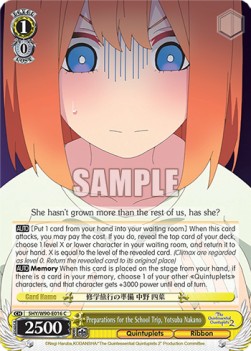 Preparations for the School Trip, Yotsuba Nakano (V.1 - Common) - The Quintessential Quintuplets 2