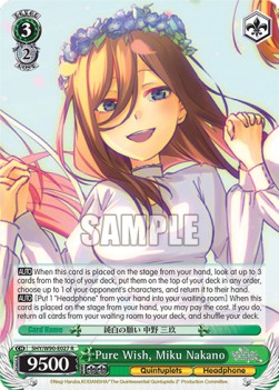 Pure Wish, Miku Nakano (V.1 - Rare) - The Quintessential Quintuplets 2