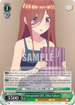 Unexpected Gift, Miku Nakano (V.1 - Uncommon) - The Quintessential Quintuplets 2