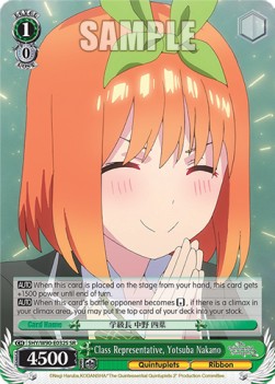 Class Representative, Yotsuba Nakano (V.2 - Super Rare) - The Quintessential Quintuplets 2