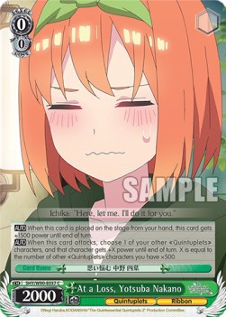 At a Loss, Yotsuba Nakano (V.1 - Common) - The Quintessential Quintuplets 2