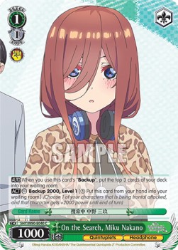 On the Search, Miku Nakano (V.1 - Common) - The Quintessential Quintuplets 2