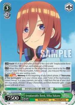 Irreplaceable Bond, Miku Nakano (V.1 - Common) - The Quintessential Quintuplets 2