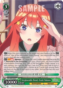 Irreplaceable Bond, Itsuki Nakano (V.1 - Common) - The Quintessential Quintuplets 2