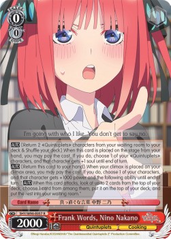 Frank Words, Nino Nakano (V.1 - Rare) - The Quintessential Quintuplets 2