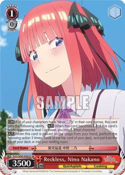 Reckless, Nino Nakano (V.2 - Super Rare) - The Quintessential Quintuplets 2