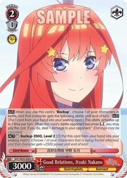 Good Relations, Itsuki Nakano (V.1 - Uncommon) - The Quintessential Quintuplets 2