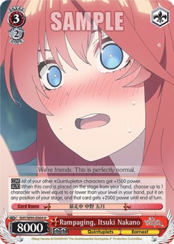 Rampaging, Itsuki Nakano (V.1 - Uncommon) - The Quintessential Quintuplets 2