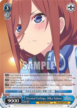 Devoted Feelings, Miku Nakano (V.1 - Double Rare) - The Quintessential Quintuplets 2