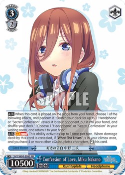 Confession of Love, Miku Nakano (V.1 - Double Rare) - The Quintessential Quintuplets 2