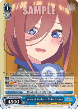Inherent Kindness, Miku Nakano (V.1 - Rare) - The Quintessential Quintuplets 2