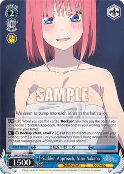 Sudden Approach, Nino Nakano (V.1 - Uncommon) - The Quintessential Quintuplets 2
