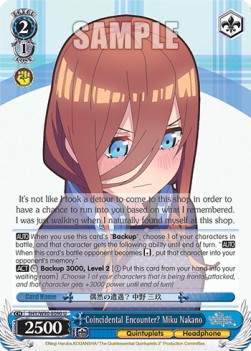 Coincidental Encounter? Miku Nakano (V.1 - Uncommon) - The Quintessential Quintuplets 2