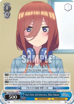Part-Time Job Interview, Miku Nakano (V.1 - Common) - The Quintessential Quintuplets 2