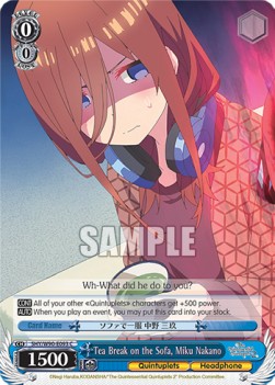 Tea Break on the Sofa, Miku Nakano (V.1 - Common) - The Quintessential Quintuplets 2