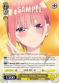 Rent, Ichika Nakano - The Quintessential Quintuplets 2