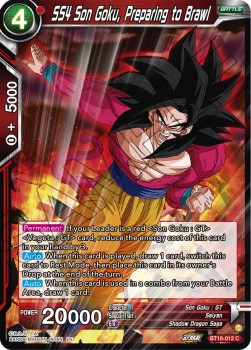 SS4 Son Goku, Preparing to Brawl - Dawn of the Z-Legends